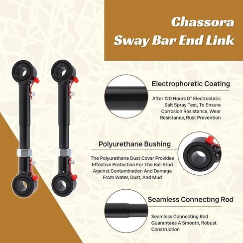 JP-9003-TJ 2 قطعة Sway Bar End Link أسرع قطع الاتصال ل Jeep 1998 1999 2000-2002 2003 2004 2005 2006 Wrangler TJ/Cherokee, 1984-1986 1987 1988 1989 1990 1991 1992 1993 1994-2001 رانجلر XJ in Saudi Arabia