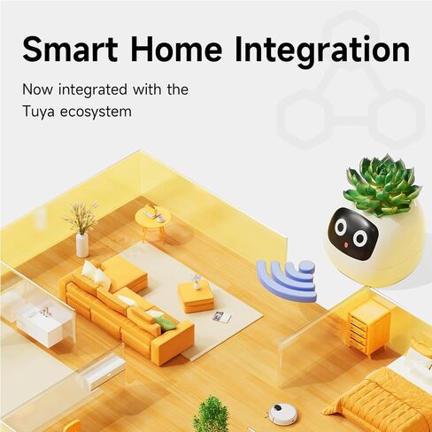 Ivy Smart Flower Pot for Home Decoration Plants Companion Neat Desk Setup Gift Home Pet Planter Robot Guidance on Plant Care with Emojis Pet Friends (Pink) in Saudi Arabia