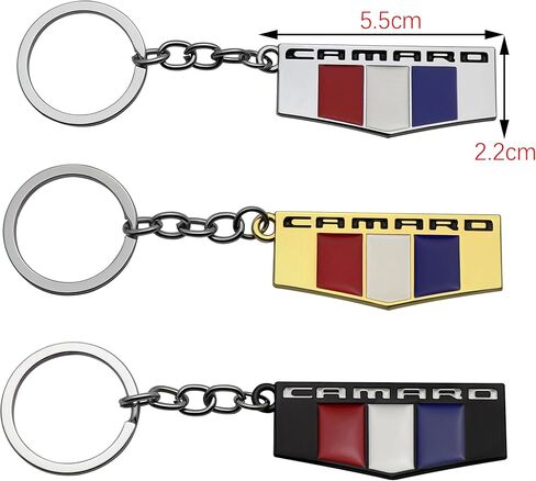 1Pc Camaro Key Chain Ring 3D Finish Keychain Keyring Alloy Key Holder Key Fob Replacement For Camaro Accessories (White) in Saudi Arabia