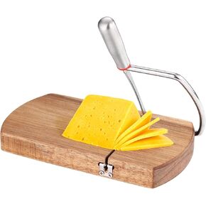 قطاعة أسلاك قطاعة الجبن، مقصلة قطاعة الجبن المصنوعة من الفولاذ المقاوم للصدأ مع 5 أسلاك بديلة لكتلة الجبن والزبدة وتقطيع الجبن الأزرق متعددة الأغراض (لوحة تقطيع) in Kuwait