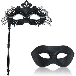 2025 New Masquerade Mask Couples Set, Masquerade Masks for Women Men Halloween Venetian Mask Costume Party in Saudi Arabia