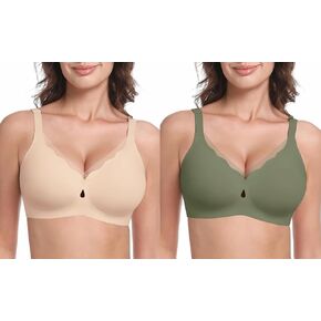 LUCKMEEY حمالات الصدر للنساء لا Underwire شبكة لاسلكية سلس تي شيرت الصدرية التغطية الكاملة رفع مريحة اليومية الصدرية in Kuwait