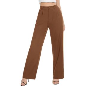 Tapata Women Wide Leg Pants High Waisted Dress Trousers Casual Elastic Pockets Business Work Slacks, Plaid Black, 18 in Saudi Arabia