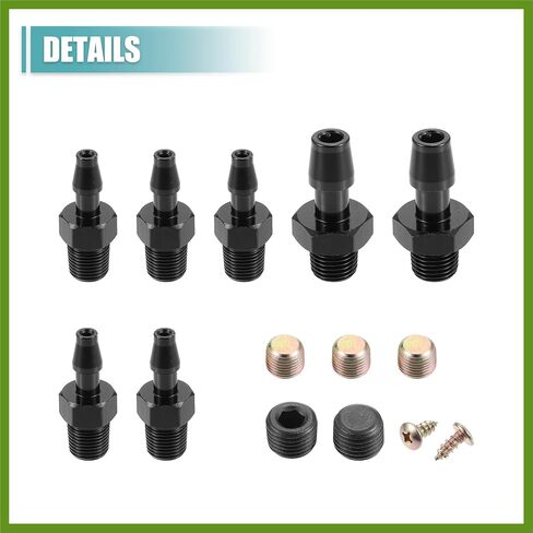 Universal Vacuum Manifold Kit 1/8" Ports 1/2" Interfaces Block Intake Manifold for Car Fuel Gas Wastegate Turbo Boost Replace Parts Vehicle Components in Saudi Arabia