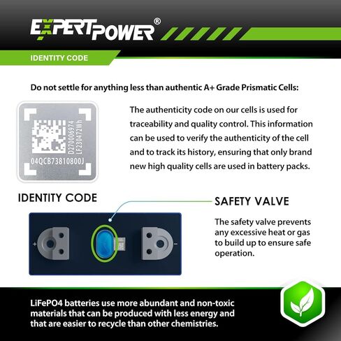 ExpertPower 16 Pack 3.2V 304Ah LiFePO4 Lithium Battery Cell | UL2580 A+ Grade 4000-7000 Cycles & 10-Year LifeSpan | Deep Cycle Rechargeable & EV Grade | Home, Cabin, Off-Grid, Solar, Golf Cart, ATV in Saudi Arabia