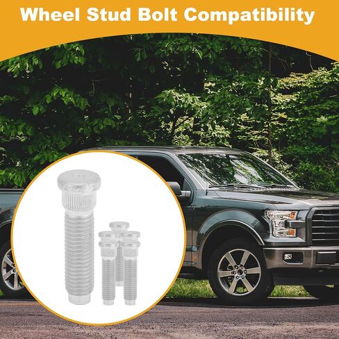 6 Pcs M14x2.0 Wheel Lug Stud for Ford F150 2001-2014 Front Rear Wheel Stud Bolt Set No.YL3Z1107AB Alloy Steel Silver Tone in Saudi Arabia