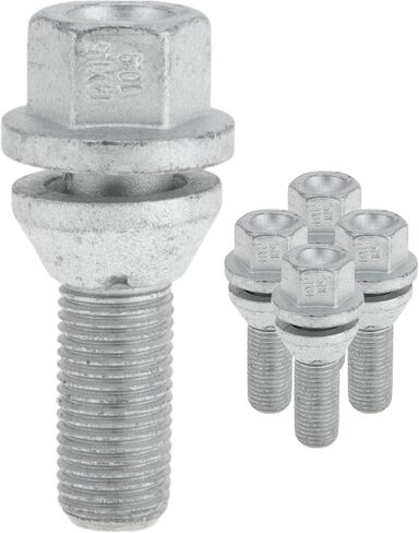 5 Pcs M14x1.5 Wheel Lug Stud for Volvo S60 2001-2020 Front Rear Wheel Stud Bolt Set No.31423735 Alloy Steel Silver Tone in Saudi Arabia