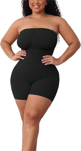 Strapless shapewear for women tummy control - Black Shapewear Bodysuit for women with Removable Straps in Saudi Arabia