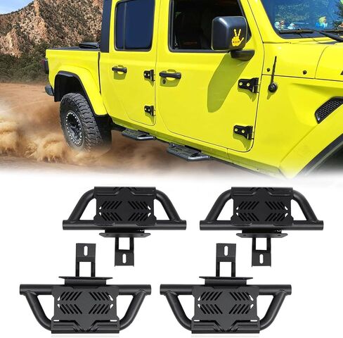 خطوات جانبية EZ مناسبة لـ 2019-2025 Jeep Gladiator JT 4 أبواب للركض ملحقات قضبان Nerf in Saudi Arabia