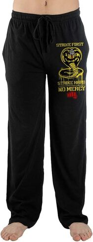 Mens Black Cobra Kai TV Series Lounge Wear Sleep Pajama Pants in Saudi Arabia