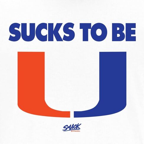 تي شيرت Smack Apparel Sucks to Be U (Anti-Miami) لمحبي كلية فلوريدا (SM-5XL) in Saudi Arabia