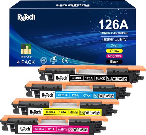 206A Toner Cartridge Black Cyan Yellow Magenta 4 Pack,with Chip Compatible Replacement for HP 206X 206 A W2110A for HP Color Laserjet pro MFP M283fdw M283cdw Pro M255dw M283 M255 Printer in Saudi Arabia