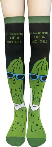 Pickle Socks Funny Gifts White Elephant Gifts for Adults Novelty Pickle Gift for Women Girls Kids Gag Sock Over Knee in Saudi Arabia