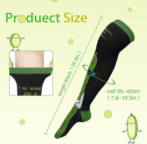 Pickle Socks Funny Gifts White Elephant Gifts for Adults Novelty Pickle Gift for Women Girls Kids Gag Sock Over Knee in Saudi Arabia