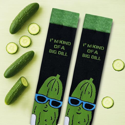 Pickle Socks Funny Gifts White Elephant Gifts for Adults Novelty Pickle Gift for Women Girls Kids Gag Sock Over Knee in Saudi Arabia