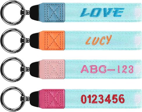 Custom Glow in The Dark Wristlet Keychain, Personalized Reflective Charm, Reflective Bag Pendant - Perfect for Bagpacks, Keys, Luggage in Saudi Arabia