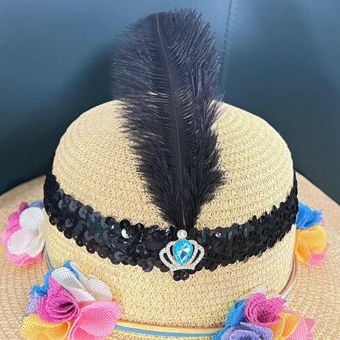 عصابة رأس للهالوين من عشرينيات القرن العشرين من أغطية الرأس لحفلات الكرنفال للنساء، عصابة رأس من الريش الزعنفة لحفلة غاتسبي in Kuwait