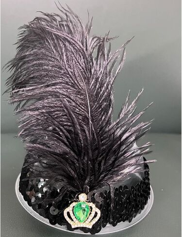 Halloween Headband 1920s Carnival Party Headwear for Women Grils, Flapper Feather Headband for Gatsby Theme Party in Kuwait