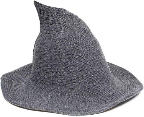 Halloween Witch Hat for Woman Man - Wool Wide Brim Foldable Design - Cosplay Party Costume Accessory in Saudi Arabia