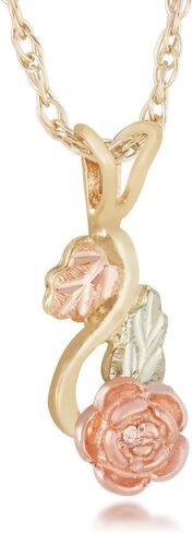 Landstroms 10K Black Hills Gold Rose Pendant with 12K Leaves in Saudi Arabia