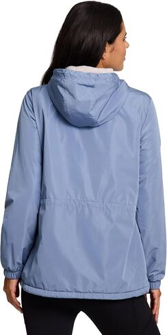 Avalanche Women's Rain Jacket with Zipper Pockets, Faux Fur Lined Rain Coat Sherpa Lined Coat Quick Drying Hiking Jacket in Saudi Arabia