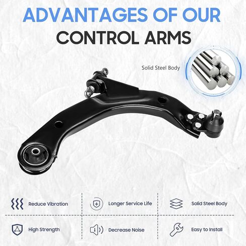 Front Lower Control Arms Replacement for 2005-2010 Chevrolet Cobalt, 2006-2011 Chevrolet HHR, 2007-2010 Pontiac G5, 2005-2006 Pontiac Persuit, 2003-2007 Saturn Ion (FE1 Suspension Only) (2pc) in Saudi Arabia