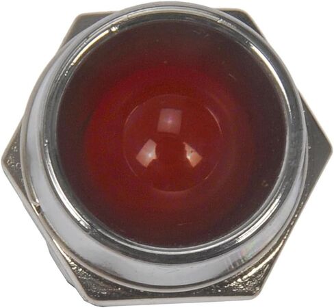 KarParts360 Light Indicator | Red Lens Color | Metal Housing | Pressure Fit Attachment Method | LED Bulb | With Bulbs | Silver in Saudi Arabia