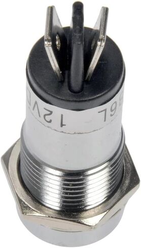 KarParts360 Light Indicator | Red Lens Color | Metal Housing | Pressure Fit Attachment Method | LED Bulb | With Bulbs | Silver in Saudi Arabia