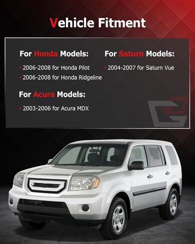 عبوات ملف الإشعال وشمعات الإشعال إيريديوم تناسب 2006-2008 لسيارة Honda Pilot 2006-2008 لسيارة Honda Ridgeline 2004-2007 لسيارة Saturn Vue 2003-2006 لسيارة Acura MDX، مجموعة من 6، 12582000 UF400 in Saudi Arabia