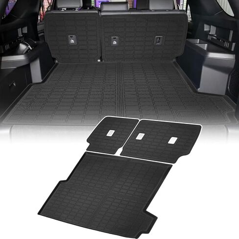 Cargo Liner Compatible with 2021-2024 Toyota Venza Trunk Mat Cargo Mat Back Seat Cover Protector Dog Liner Pet Mat Cargo Trunk Liner(Backrest Mats+Trunk Mat) in Kuwait