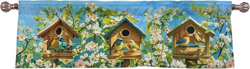 البوهيمي الأزهار الداليا التمرير بيزلي نافذة الستار الستارة بوهو للديكور الخصوصية قضيب الجيب 52 × 16 بوصة in Kuwait