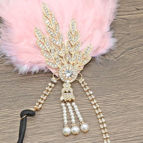 1920s Flapper Headband Black Feather Headpiece Gatsby Style Headband Vintage Headpiece Cocktail Party Roaring 20s Accessories for Women and Girls in Saudi Arabia