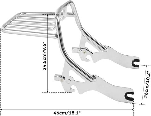 TCMT Detachable Two-up Luggage Rack Fit for Harley Heritage Classic 2018-2025 Softail Standard 2020-2024 Street Bob 2021-2025 Softail Slim 2018-2021 Deluxe Street Bob 2018-2020 in Saudi Arabia