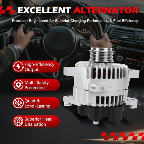 11491 Alternator for Sonata 2010 L4 2.4L, for Sonata 2011-2013 L4 2.4L, for Optima 2011-2013 L4 2.4L, Replace OE TG11C087, 373002G150, 373002G400 in Saudi Arabia