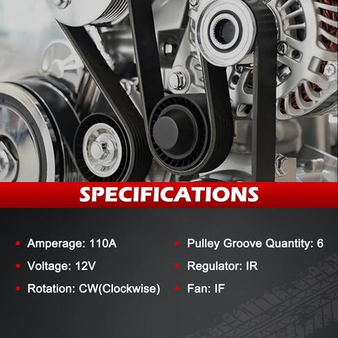 11491 Alternator for Sonata 2010 L4 2.4L, for Sonata 2011-2013 L4 2.4L, for Optima 2011-2013 L4 2.4L, Replace OE TG11C087, 373002G150, 373002G400 in Saudi Arabia