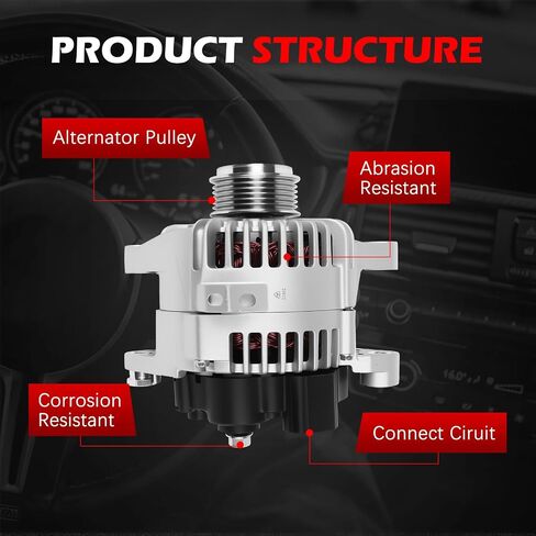 11491 Alternator for Sonata 2010 L4 2.4L, for Sonata 2011-2013 L4 2.4L, for Optima 2011-2013 L4 2.4L, Replace OE TG11C087, 373002G150, 373002G400 in Saudi Arabia