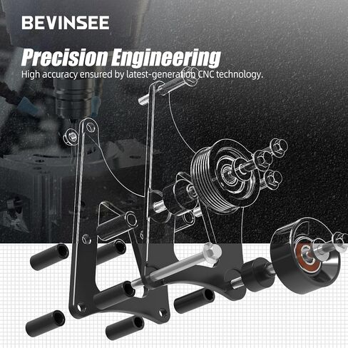 Bevinsee LS Truck Alternator Bracket High Mount متوافق مع شيفروليه سيلفرادو 1500 لـ LS Swap LSX 4.8L 5.3L 6.0L 6.2L حامل رأس السائق العلوي in Saudi Arabia