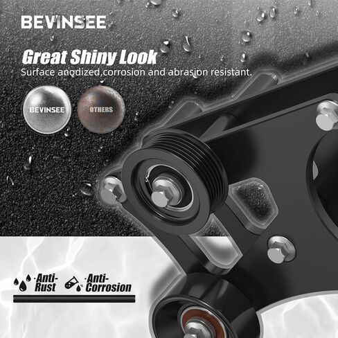 Bevinsee LS Truck Alternator Bracket High Mount متوافق مع شيفروليه سيلفرادو 1500 لـ LS Swap LSX 4.8L 5.3L 6.0L 6.2L حامل رأس السائق العلوي in Saudi Arabia