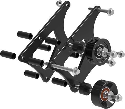Bevinsee LS Truck Alternator Bracket High Mount متوافق مع شيفروليه سيلفرادو 1500 لـ LS Swap LSX 4.8L 5.3L 6.0L 6.2L حامل رأس السائق العلوي in Saudi Arabia