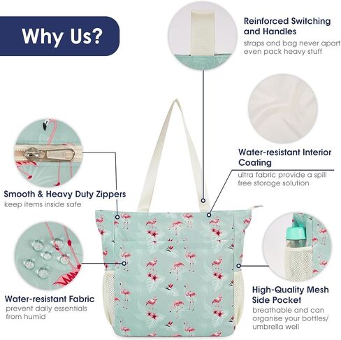 Travel Tote Bag Water-resistant Beach Tote Bag Large Shoulder Bag for Yoga Travel with Multi Pockets for Women in Saudi Arabia