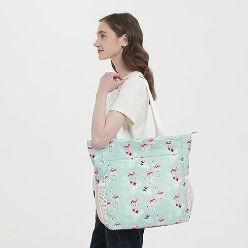 Travel Tote Bag Water-resistant Beach Tote Bag Large Shoulder Bag for Yoga Travel with Multi Pockets for Women in Saudi Arabia