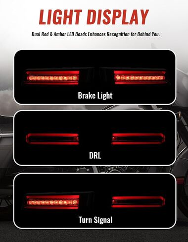 Saddlebag Light for Harley 2024-Up, 3 in1 LED Saddlebag Tail Light Run Brake Turn Signal Lamp for Harley CVO Road Glide Street Glide 2023+, FLHX FLTRX FLTRXSTSE 2024-2025 Accessories in Saudi Arabia