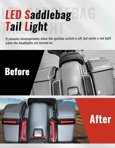 Saddlebag Light for Harley 2024-Up, 3 in1 LED Saddlebag Tail Light Run Brake Turn Signal Lamp for Harley CVO Road Glide Street Glide 2023+, FLHX FLTRX FLTRXSTSE 2024-2025 Accessories in Saudi Arabia