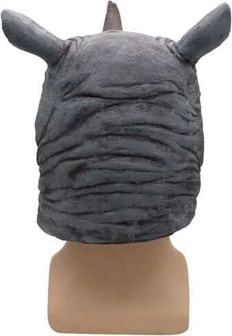 Realistic Rhinoceros Mask,Latex Spoof Rhino Head Mask,Unisex Adults Animal Masks Costume for Halloween Cosplay Animal Party,Funny Rhino Outfit in Saudi Arabia