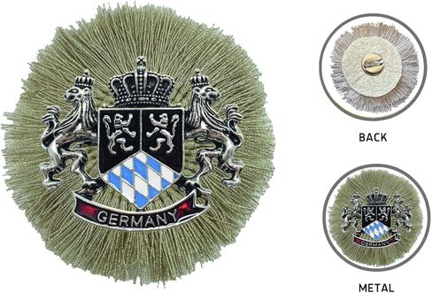 قبعة معدنية على الطراز الألماني بشراشيب أسد بايرن ميونخ "ألمانيا" إكسسوار أزياء | OktoberfestHaus in Kuwait