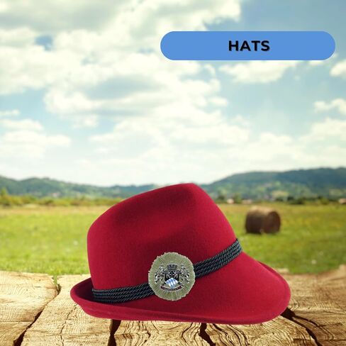 قبعة معدنية على الطراز الألماني بشراشيب أسد بايرن ميونخ "ألمانيا" إكسسوار أزياء | OktoberfestHaus in Kuwait