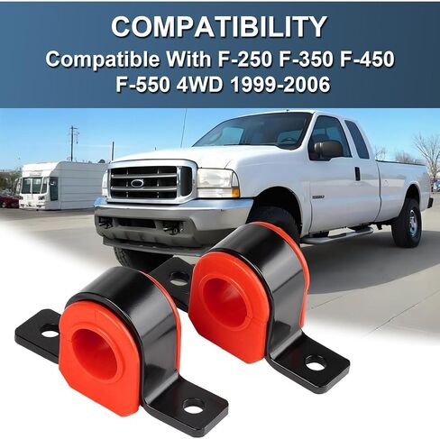 K80201 Front Sway Bar Bushings with Stabilizer Bar Bracket Kit for F-250 F-350 F-450 F-550 Super Duty 4WD 1999-2006,for 32mm Bar in Saudi Arabia