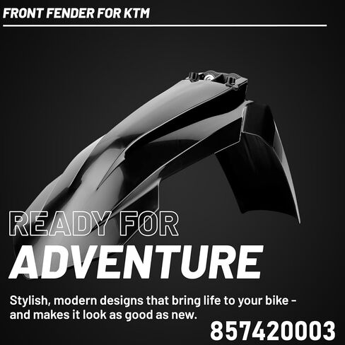 Polisport Motocross (MX) Front Fender for KTM SX/SX-F/XC-F SX 250 XC 125 XC 250/300 XC-W EXC/EXC-F/XC/XCF-W (2016-23) Dirt Bike – OEM Quality, Durable, Flexible & Perfect Fit – Black in Saudi Arabia
