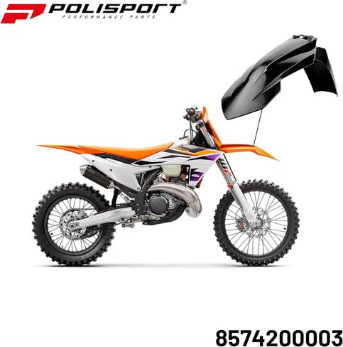 Polisport Motocross (MX) Front Fender for KTM SX/SX-F/XC-F SX 250 XC 125 XC 250/300 XC-W EXC/EXC-F/XC/XCF-W (2016-23) Dirt Bike – OEM Quality, Durable, Flexible & Perfect Fit – Black in Saudi Arabia