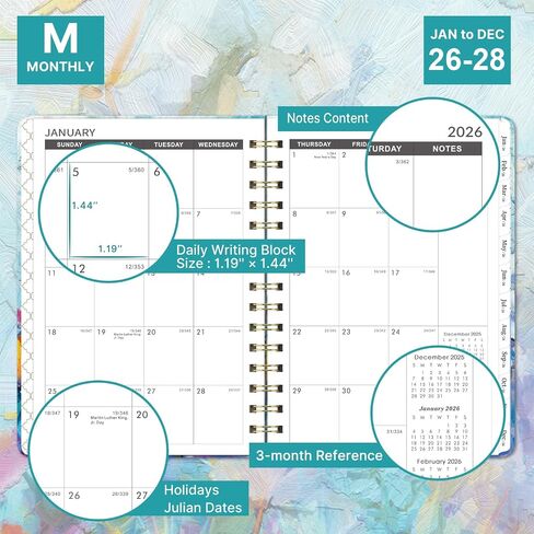Planner 2024-2025 - JULY 2024 - JUNE 2025, 2024-2025 Academic Planner, 2024-2025 Planner Weekly and Monthly with Tabs, 6.3’’ × 8.4’’, Inner Pocket, Hardcover, Elastic Closure, Perfect for Organization in Saudi Arabia